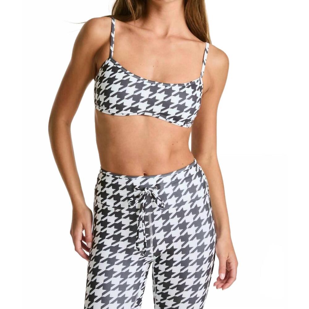NEW YEAR OF OURS sport monica bra in houndstooth